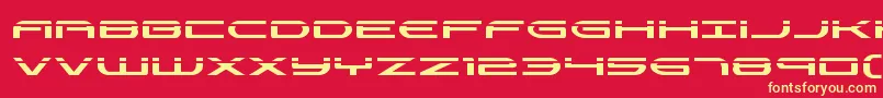 Antietamlaser-fontti – keltaiset fontit punaisella taustalla