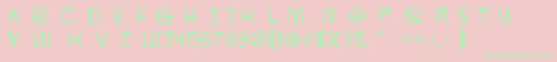 Doppelquer Font – Green Fonts on Pink Background