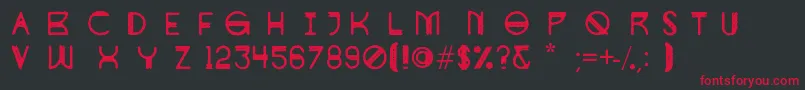 Doppelquer Font – Red Fonts on Black Background