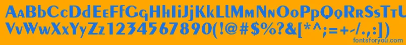 PeilotdbBold Font – Blue Fonts on Orange Background