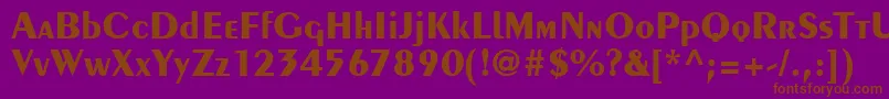 Шрифт PeilotdbBold – коричневые шрифты на фиолетовом фоне