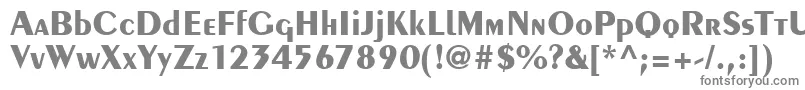 PeilotdbBold-fontti – harmaat kirjasimet valkoisella taustalla