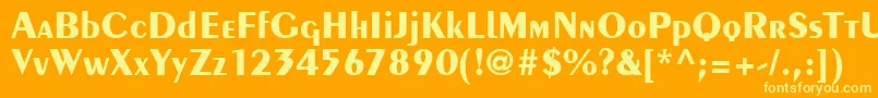 フォントPeilotdbBold – オレンジの背景に黄色の文字