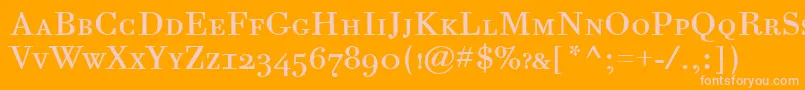 BodoniSixScItcTtBook Font – Pink Fonts on Orange Background