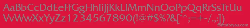 Frizquadrataett Font – Gray Fonts on Red Background