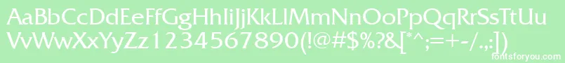 Frizquadrataett Font – White Fonts on Green Background