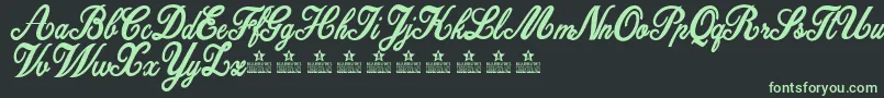 DattermatterPersonalUse Font – Green Fonts on Black Background