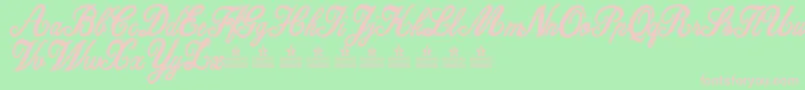 DattermatterPersonalUse Font – Pink Fonts on Green Background