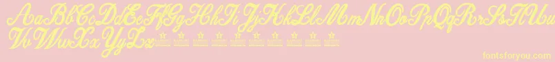 DattermatterPersonalUse Font – Yellow Fonts on Pink Background