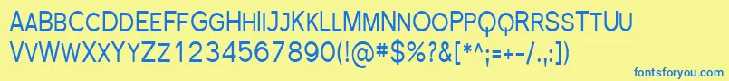 Sfflorencesanssccond Font – Blue Fonts on Yellow Background