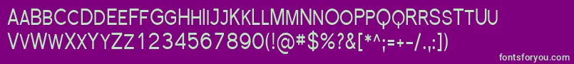 Sfflorencesanssccond Font – Green Fonts on Purple Background