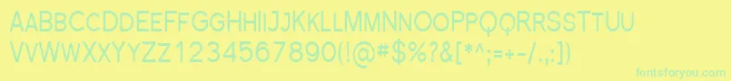 Sfflorencesanssccond Font – Green Fonts on Yellow Background