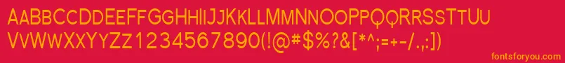 Sfflorencesanssccond Font – Orange Fonts on Red Background