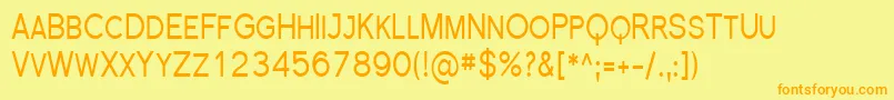 Sfflorencesanssccond Font – Orange Fonts on Yellow Background