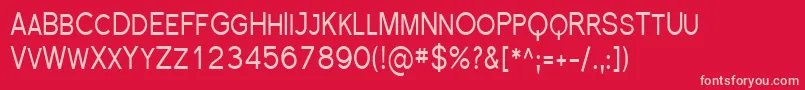 Sfflorencesanssccond Font – Pink Fonts on Red Background