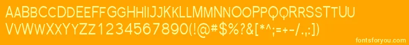 Sfflorencesanssccond Font – Yellow Fonts on Orange Background