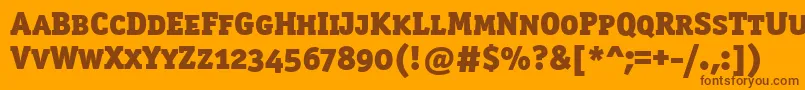 Officinaserblkscitctt Font – Brown Fonts on Orange Background