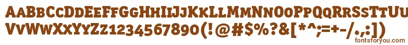 Шрифт Officinaserblkscitctt – коричневые шрифты на белом фоне