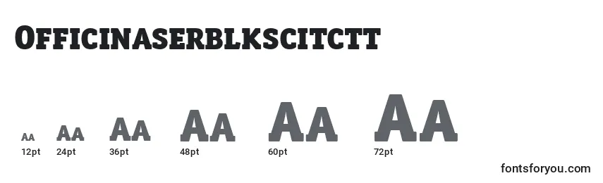 Размеры шрифта Officinaserblkscitctt