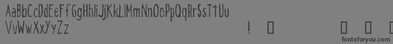 Шрифт CfaloneontheearthdemoRegul – чёрные шрифты на сером фоне