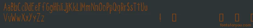 Шрифт CfaloneontheearthdemoRegul – коричневые шрифты на чёрном фоне