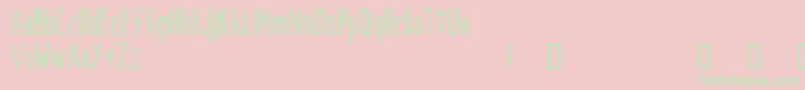 CfaloneontheearthdemoRegul Font – Green Fonts on Pink Background