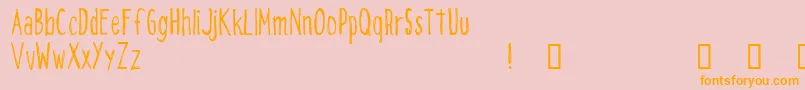 CfaloneontheearthdemoRegul Font – Orange Fonts on Pink Background