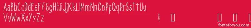 CfaloneontheearthdemoRegul Font – Pink Fonts on Red Background