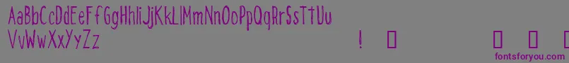 Шрифт CfaloneontheearthdemoRegul – фиолетовые шрифты на сером фоне