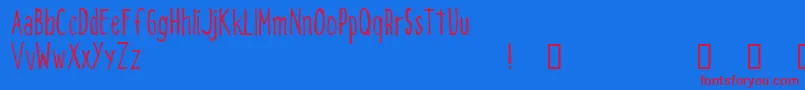 CfaloneontheearthdemoRegul Font – Red Fonts on Blue Background