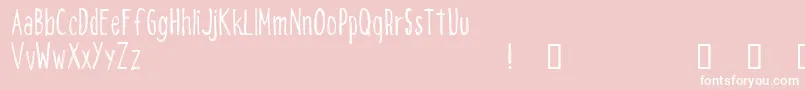 CfaloneontheearthdemoRegul Font – White Fonts on Pink Background