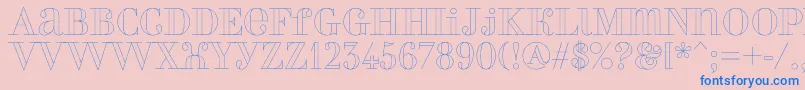 Perlaoutline Font – Blue Fonts on Pink Background