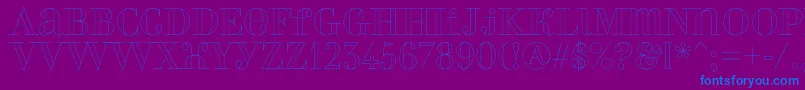 Perlaoutline Font – Blue Fonts on Purple Background