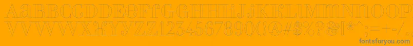 Perlaoutline Font – Gray Fonts on Orange Background