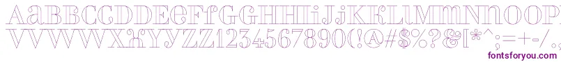 Perlaoutline-Schriftart – Violette Schriften