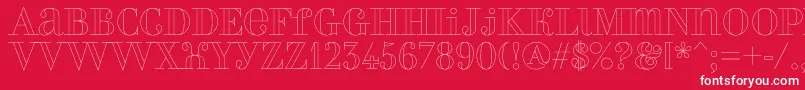 Perlaoutline Font – White Fonts on Red Background