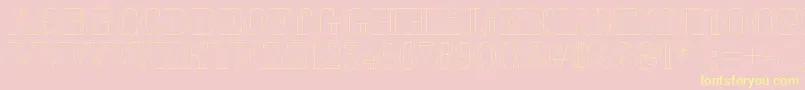 Perlaoutline Font – Yellow Fonts on Pink Background