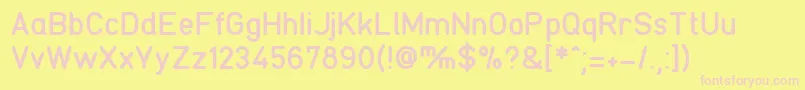 Tgl017 Font – Pink Fonts on Yellow Background