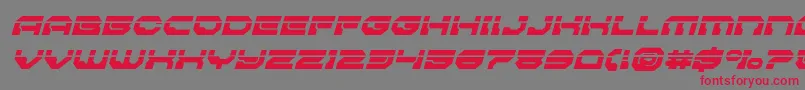 Pulsarclasssolidlaserital-Schriftart – Rote Schriften auf grauem Hintergrund