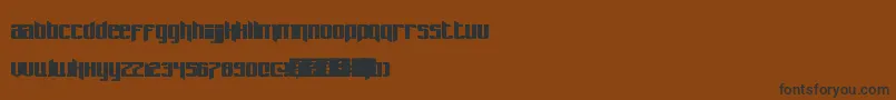 Pastcorps-Schriftart – Schwarze Schriften auf braunem Hintergrund