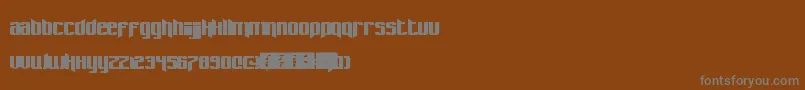 Czcionka Pastcorps – szare czcionki na brązowym tle