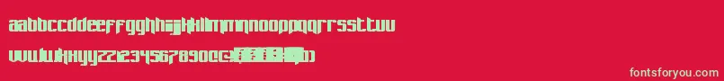 Pastcorps Font – Green Fonts on Red Background