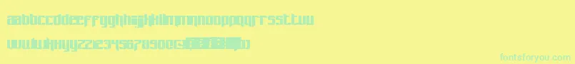 Pastcorps Font – Green Fonts on Yellow Background