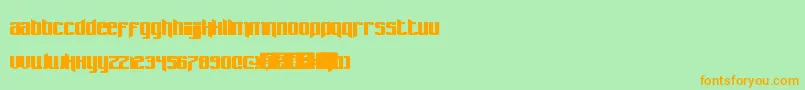 Pastcorps Font – Orange Fonts on Green Background