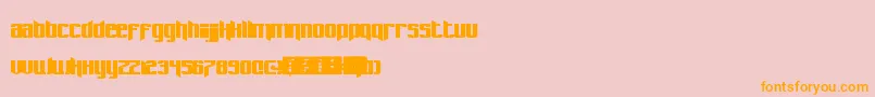 Pastcorps Font – Orange Fonts on Pink Background