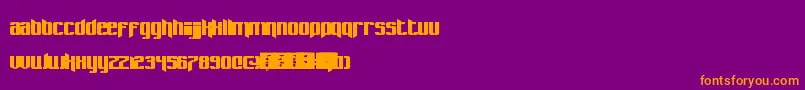 Pastcorps Font – Orange Fonts on Purple Background