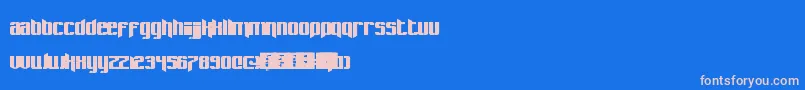 Fonte Pastcorps – fontes rosa em um fundo azul