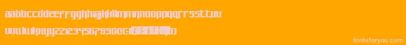 Pastcorps Font – Pink Fonts on Orange Background