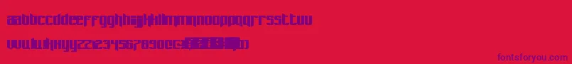 Pastcorps Font – Purple Fonts on Red Background