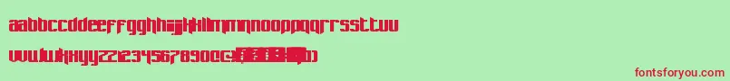 Pastcorps Font – Red Fonts on Green Background